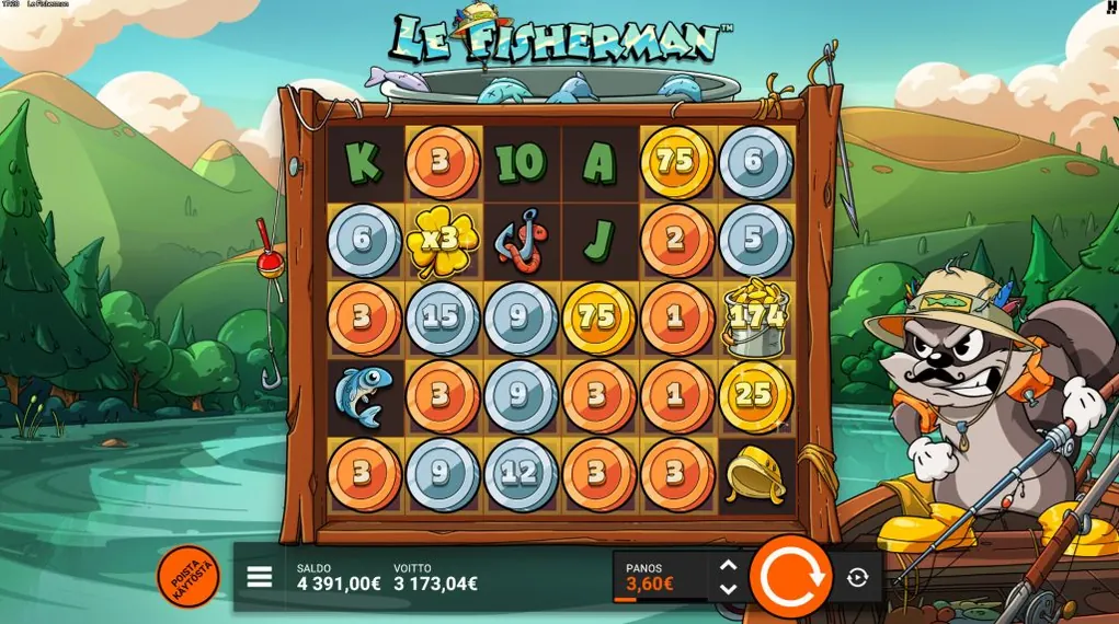 Rouleaux de la machine à sous Le Fisherman, l'un des jeux proposés chez SpinBoss — Offre carte contre offre crypto chez SpinBoss